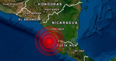 Visión satelital del mapa de Nicaragua