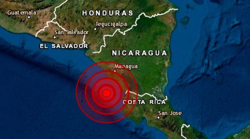 Visión satelital del mapa de Nicaragua