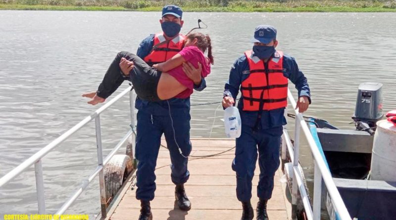 Fuerza Naval traslado a adolescente por complicaciones de salud en Río San Juan