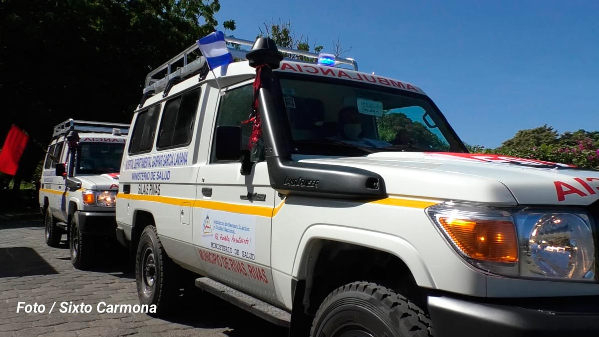 Departamento de Rivas recibe dos nuevas ambulancias para la atención de la ciudadanía