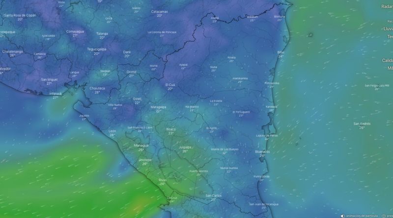 Clima en Nicaragua: Vientos moderados y fuertes en el territorio nacional