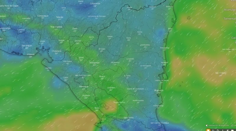 Pacífico y zona central de Nicaragua contarán con un clima parcialmente nublado