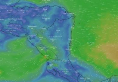 Imagen satelital sobre el clima en Nicaragua