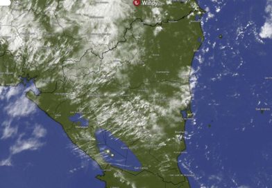 Imagen satelital sobre el clima en Nicaragua