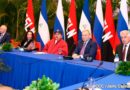 Presidente Comandante Daniel Ortega y la Compañera Rosario Murillo, junto a la delegación de la Federación de Rusia que visita Nicaragua, encabezada por el viceprimer ministro Yuri Borisov.