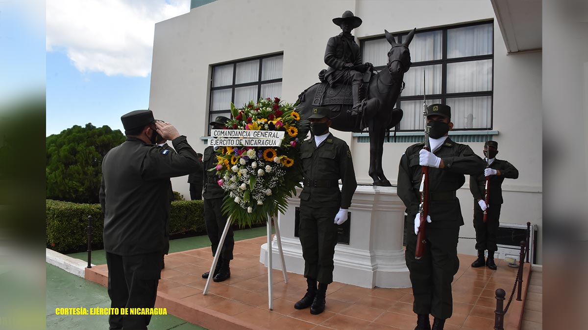 Ejército de Nicaragua rinde homenaje al General Augusto C. Sandino