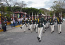 Efectivos del Ejército de Nicaragua realizando marcha de honor en conmemoración del 57 aniversario del paso a la inmortalidad del Héroe Nacional Coronel Santos López