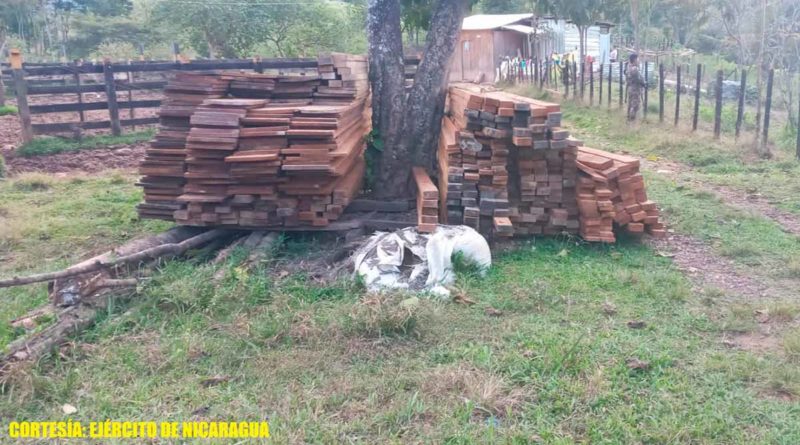 Madera ocupada por el Ejército de Nicaragua en Rancho Grande