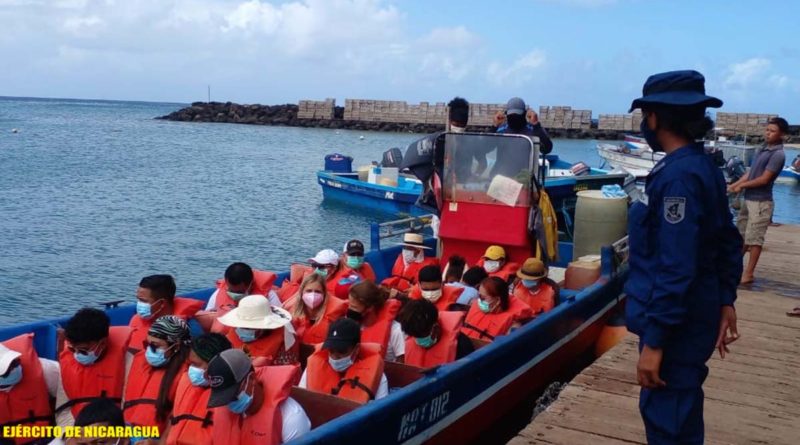 Foto Ejército de Nicaragua / Fuerza Naval durante una de las inspecciones realizadas a embarcaciones en los puertos del país