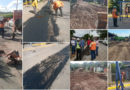 Colaboradores de ENACAL en el proceso de construcción del proyecto de saneamiento del Barrio Juigalpán en Juigalpa