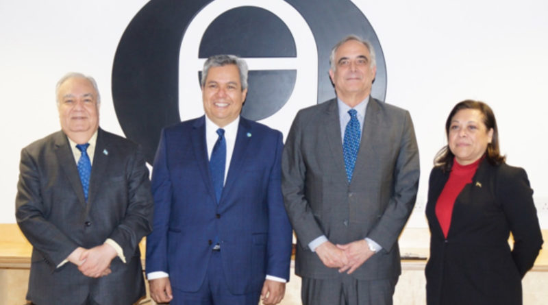 Presidente Ejecutivo del BCIE, Señor Dante Mossi; Director Ejecutivo de la OIC, Señor José Sette; Embajador de Honduras, Iván Romero Martínez, y Embajadora de Nicaragua, Compañera Guisell Morales Echaverry.