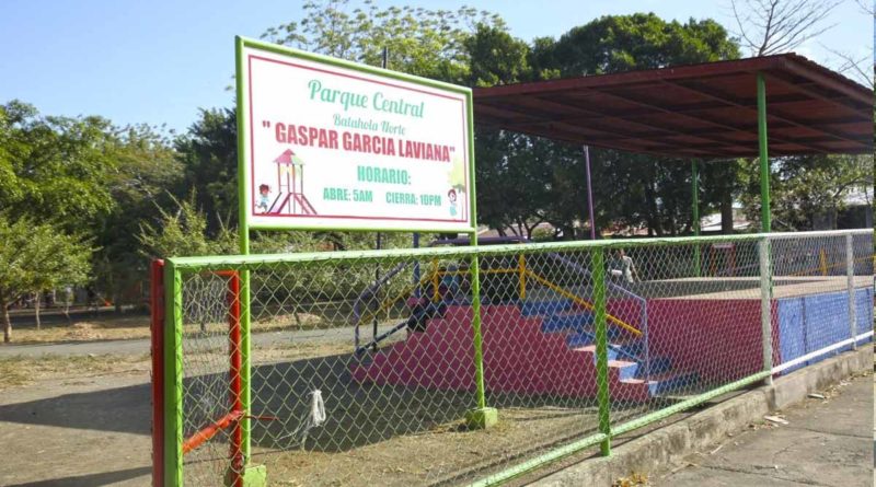 Rehabilitación del parque Gaspar García Laviana en Managua