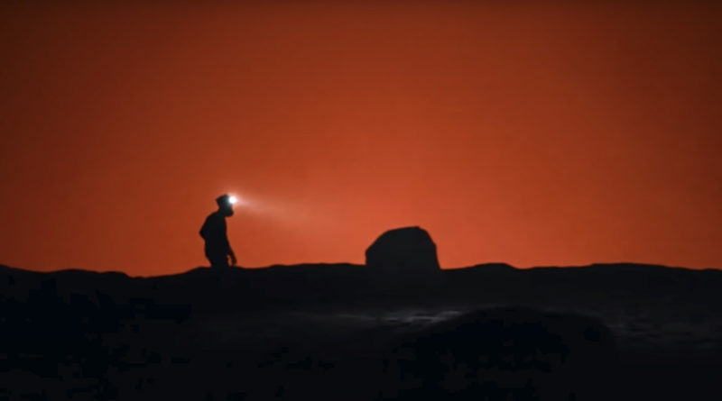 Fotografía del aventurero Julien Donzé dentro del Volcán Masaya