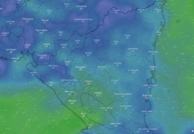 Imagen satelital sobre el clima en Nicaragua