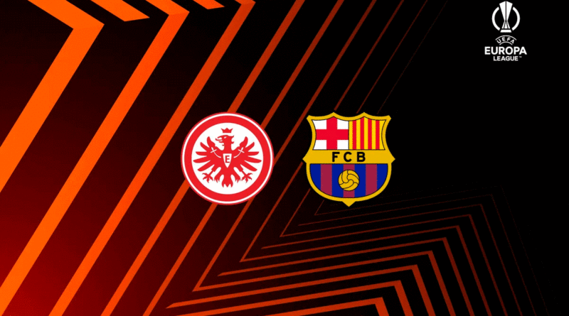 Escudos del FC Barcelona y el Eintracht Frankfurt