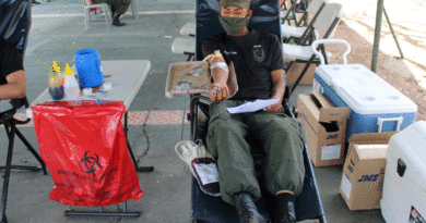 Efectivo del Ejército de Nicaragua participando en Jornada de donación de sangre
