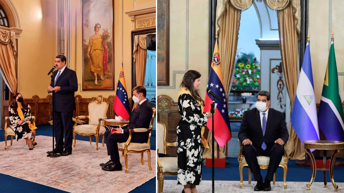 Presidente Nicolás Maduro condecoró a la embajadora de Nicaragua en Venezuela
