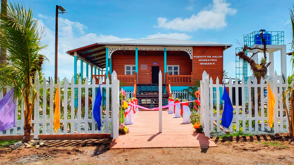 Gobierno Sandinista inaugura puesto de salud en comunidad de Wawa Bar, Caribe Norte