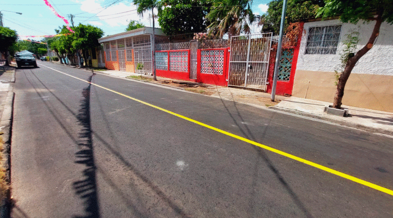 Nuevas calles en el barrio Bello Horizonte de Managua