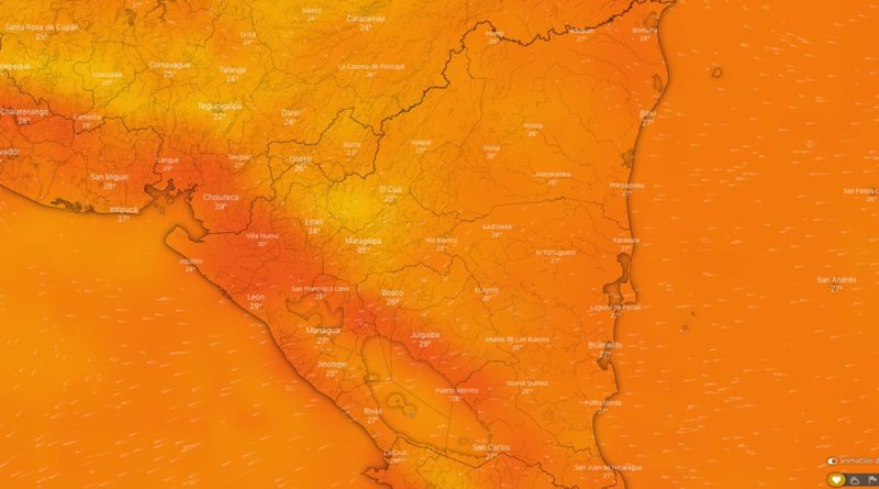 Un ambiente caluroso prevalecerá en gran parte de Nicaragua