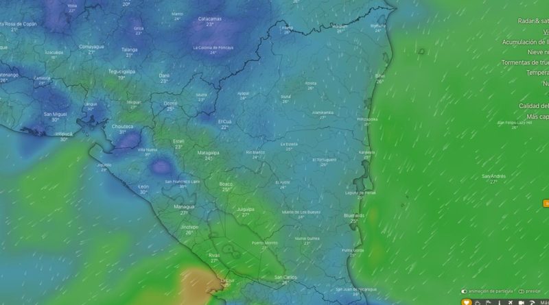 Nicaragua contará con vientos moderados a fuertes y un ambiente caluroso