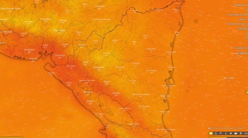 Zona del Pacífico nicaragüense prevalecerá un Ambiente caluroso