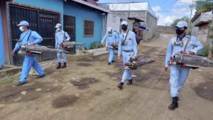 Brigadista del Ministerio de Salud durante la jornada de salud en Villa Nueva Nicaragua