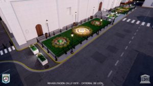 Plano Digital 3D del proyecto de restauración de la calle Este de la basílica catedral de León