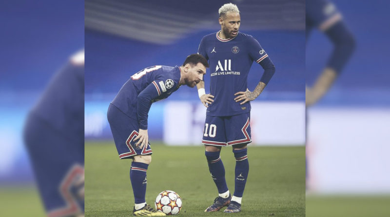 Neymar y Messi durante un partido del PSG