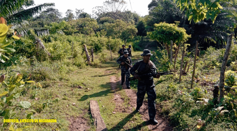 Efectivos militares del Ejército de Nicaragua