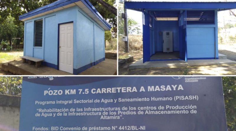 Fotografías de la rehabilitación de uno de los pozos en el kilómetro 7.5 de carretera a Masaya en Managua