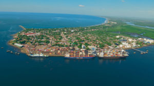 Foto Cortesía / Vista aérea de Puerto Corinto en Chinandega, Nicaragua