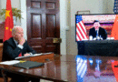 Joe Biden en reunión virtual con el Presidente de China, Xi Jinping.