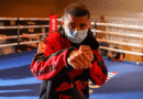 Román "Chocolatito" González en entrenamiento público antes de su pelea contra "Rey" Martínez