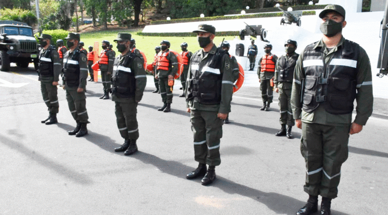 Efectivos del Ejército de Nicaragua en preparación para responder ante multiamenazas naturales y antropogénicas.
