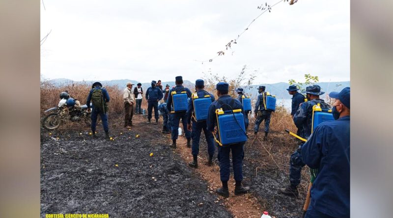 Ejército de Nicaragua participó en sofocación de incendio en Granada