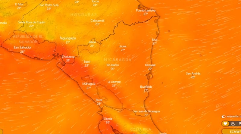INETER: Continúan las altas temperaturas en el territorio nacional
