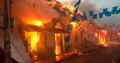 Edificios de la ciudad de León quemados por terroristas, patrocinados por políticos somocistas en el año 2018.