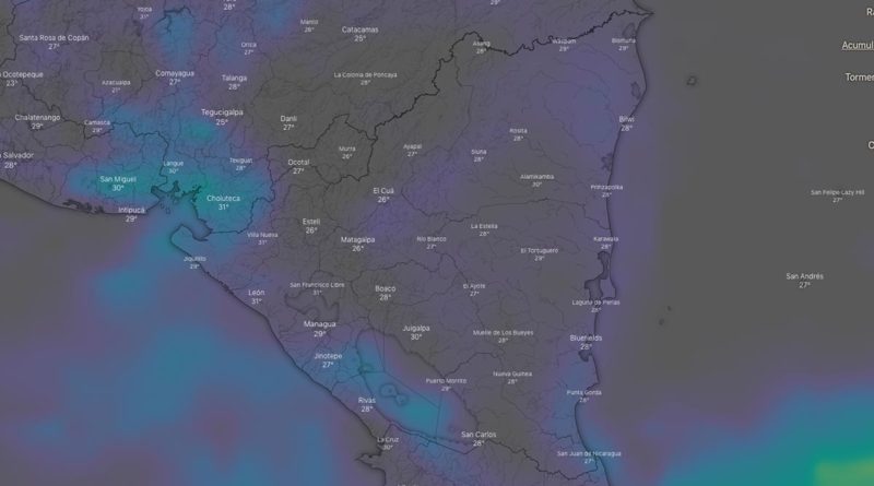 INETER: Ambiente nublado en la Zona Norte y Central de Nicaragua