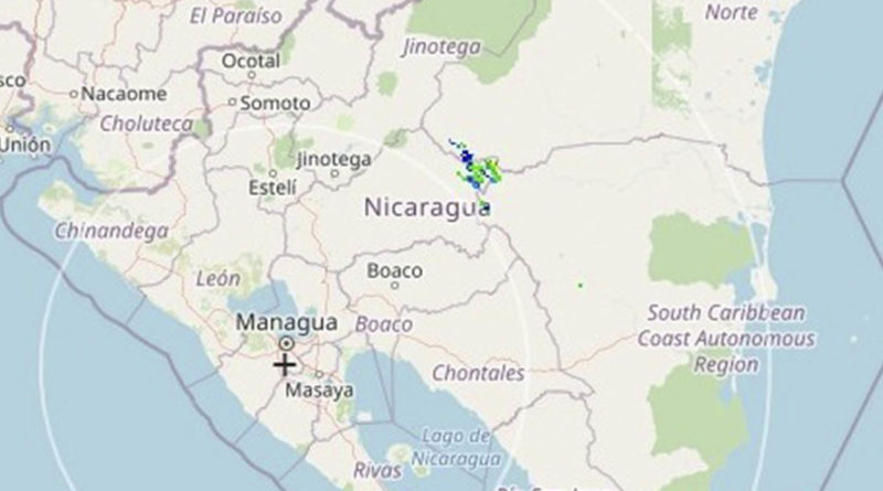 Imagen satelital sobre el clima en Nicaragua