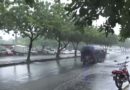 Una de las calles de Managua mientras llueve