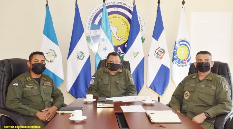 Oficiales del Ejército de Nicaragua participando en los eventos de agenda, amistad y cooperación internacional