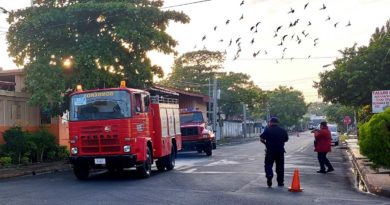 Camiones de bomberos que fueron enviados al municipio de Yalagüina en Madriz