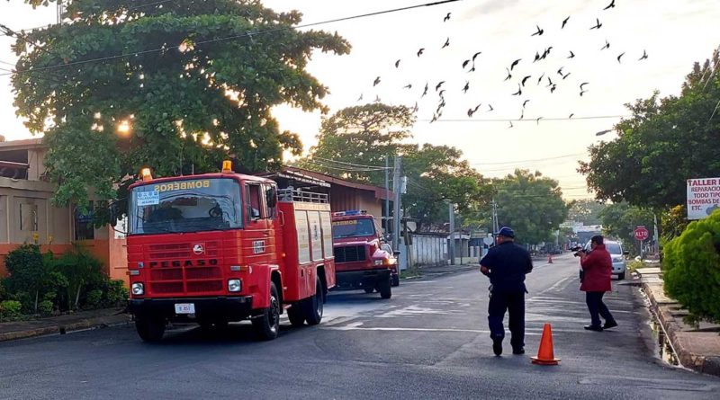 Camiones de bomberos que fueron enviados al municipio de Yalagüina en Madriz