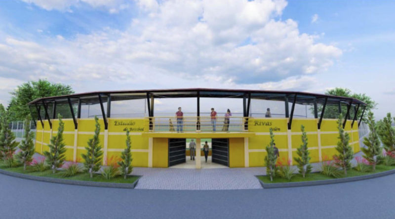 Imagen del diseño de la nueva etapa del Estadio Yamil Ríos Ugarte en Belén, Rivas