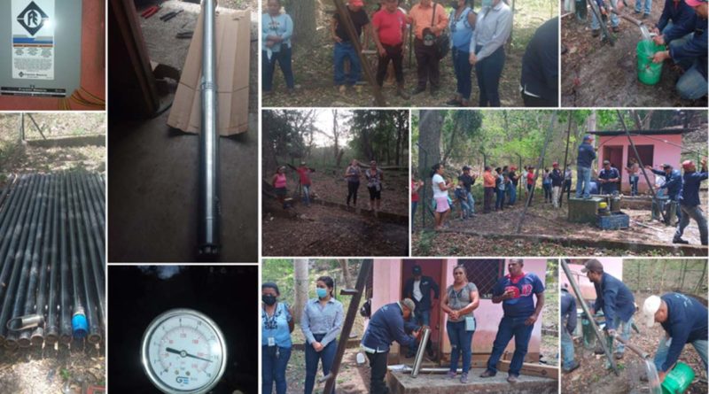 ENACAL y las Familias Protagonistas, rehabilitando el Sistema de Agua de la Comunidad La Pita, Boaco, afectado por fallas en el equipo de bombeo.