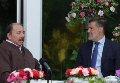Presidente Comandante Daniel Ortega y Canciller de Venezuela Félix Plasencia