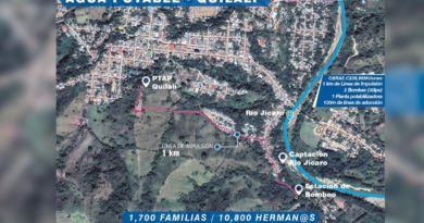 Esquema de alcances de obras en sistema de agua a mejorar y ampliar en la ciudad de Quilalí