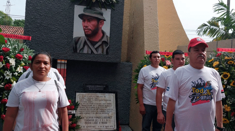 Homenaje al Comandante Germán Pomares en El Viejo, Chinandega