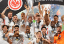 Jugadores del Eintracht Frankfurt celebrando el campeonato de la Europa League